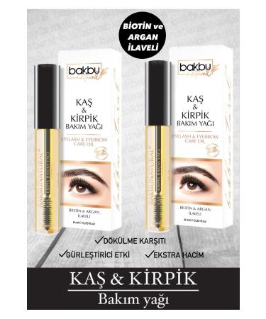 bakbunatural Eyebrow and Eyelash Serum Strengthener Nourishing 2-PIECE