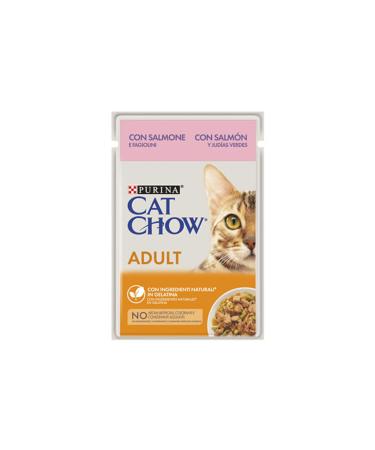 Cat Chow Pouch Adult Cat Canned Food with Salmon 12 Pieces 85 gr