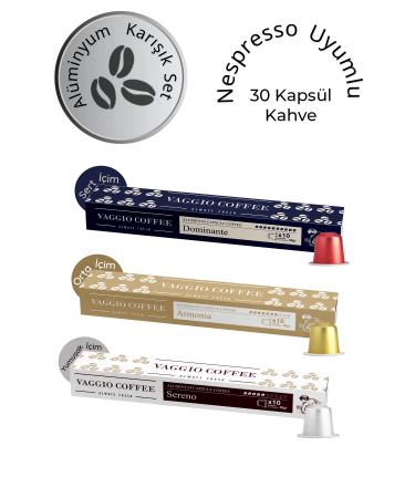 Vaggio Coffee Nespresso Compatible 3-Piece Aluminum Capsule Set