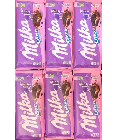 Milka Oreo Strawberry Flavor Tablet 92 Grams x 6 Pieces Total 552 Grams