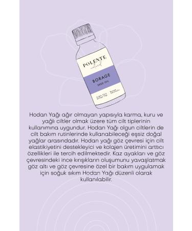 Polente Natural Borage Oil - Cold Pressed 30 ml - Buy Online on GoSupps.com