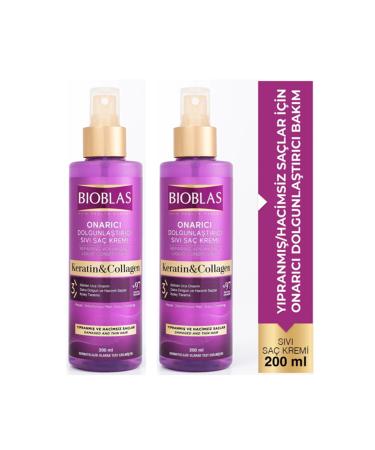 Bioblas Liquid Hair Conditioner Collagen+keratin 2 X 200ml - Buy Online on GoSupps.com