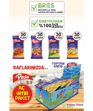 Pasha Nuts Wholesale Mixed Nuts 40 gr X 120 Pieces (FIRST QUALITY)