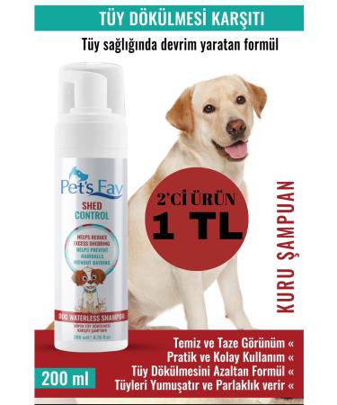 Pets Fav Dog Anti-Shedding Natural and Organic Dry Foam Shampoo