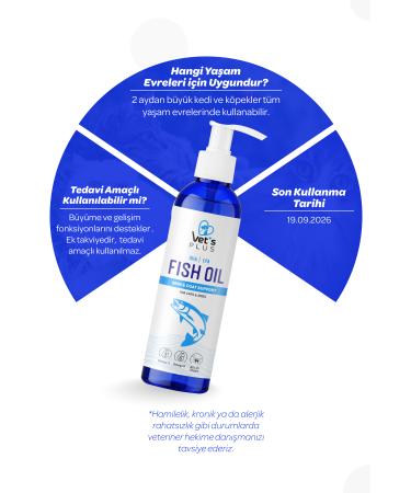 Vet's Plus Fish Oil for Cats and Dogs 200ml (FEATHER HEALTH AND APPETITE SUPPORT) - Buy Online on GoSupps.com