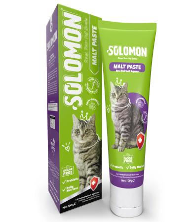 Solomon Malt Paste 100 Gr Malt Paste Supporting Cat Hairball Prevention - Buy Online on GoSupps.com