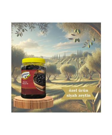 Guneroglu Guner Black Olive Organic Gemlik Olive 260-290 Caliber - Buy Online on GoSupps.com