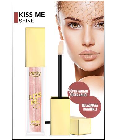 butiksosyete38 Kiss Mee Shine Lipgloss 24 Hours Lasting Shine Lipstick