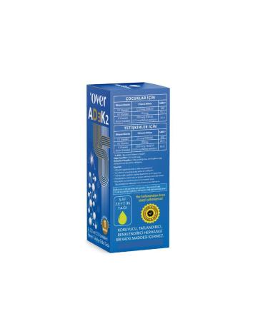 Dr over AD3K2 food supplement containing Vitamin A Vitamin D Vitamin K 20 ml 400 drops D3K2 - Buy Online on GoSupps.com
