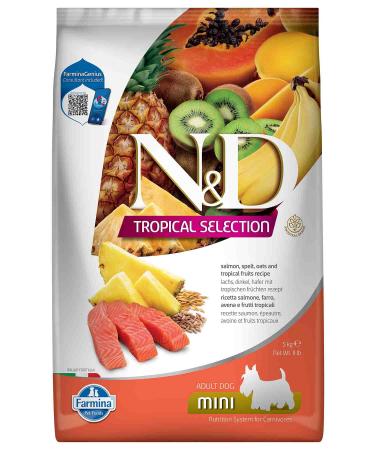 N & D ND Tropical Selection Salmon and Tropical Fruit Mini Breed Adult Dog Food 5kg