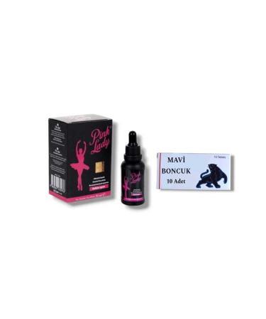 Natural Boost Pink Lady 24 Hour Effective Drops for Women 30 ML + Effective Blue Beads for Men