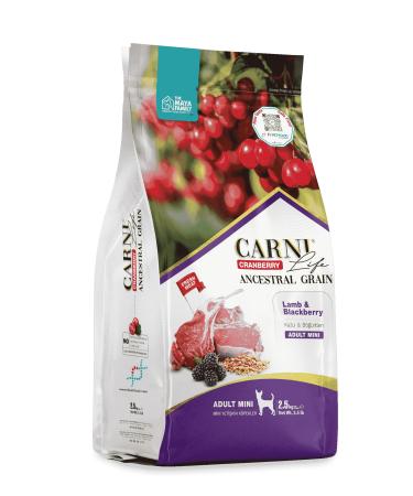 CARNI LIFE PETLOVEBOUTIQUE CRANBERRY ANCESTRAL GRAIN DOG LAMB & BLACKBERRY 2.5KG ADULT MINI