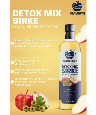 DIAWAYS Natural Apple & An Flavored 500ml Detox Vinegar Helps to Eliminate Edema Lose Weight and Slimming Vinegar - Buy Online on GoSupps.com
