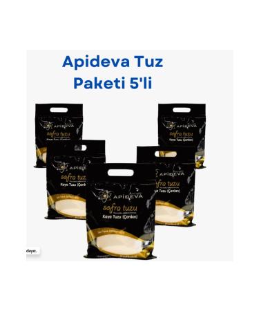 Apideva ank r Rock Salt 1kg * 5li Set Gimdes Certified