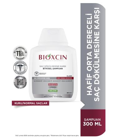 Bioxcin Classic Anti Hair Loss Shampoo For Dry-Normal Hair 300 ml - Buy Online on GoSupps.com