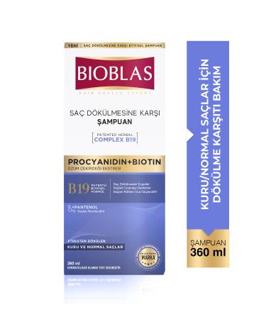Bioblas Procyan d n & Biotin Anti-Stress Shampoo for Hair Loss 360 ml - Anti-Loss Shampoo