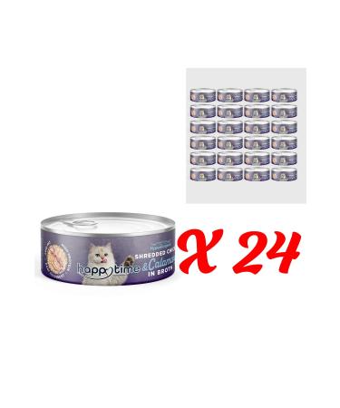 HAPPY TIME Canned Chicken & Squid for Adult Cats 24x70 Gr