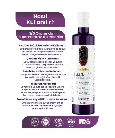 zadelife Natural Black Mulberry Extract 700 gr Analyzed (PESTICIDE & HEAVY METAL) - Buy Online on GoSupps.com