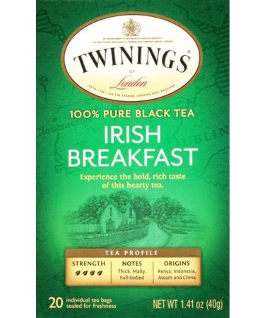 Twinings Of London Pure Black Irish Breakfast 20 Bags Tea Bag 40 gr