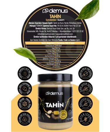 DEMUS FOOD Tahini Personalized Natural Production - Lightly Roasted Tahini 650 gr - Buy Online on GoSupps.com