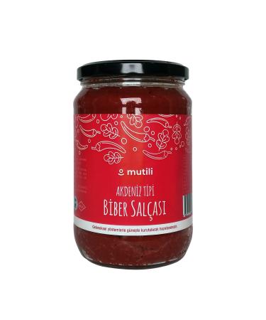 Mutili Mediterranean Type Natural Pepper Paste 700 grams Organic Paste Additive-Free Paste
