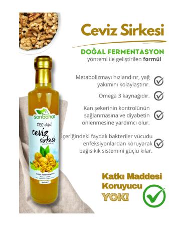 Sar bah e Natural Walnut Vinegar 500ml - Natural Fermented / Organic - Buy Online on GoSupps.com