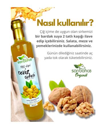 Sar bah e Natural Walnut Vinegar 500ml - Natural Fermented / Organic - Buy Online on GoSupps.com