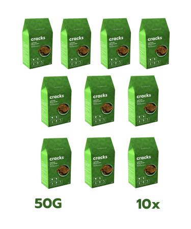 slimplus 10 Pack Spinach Gluten Free Vegan Seed Cracker Cracks 50gr