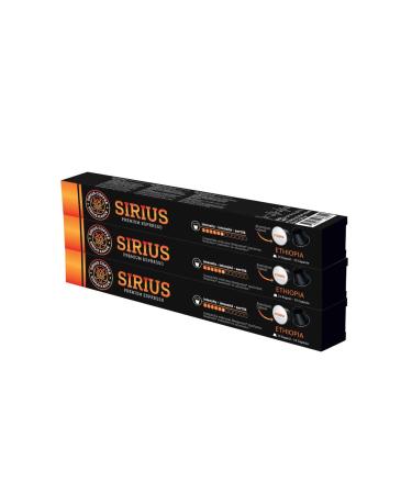 Sirius Coffee Sirius Nespresso Compatible Single Origin Capsule Coffee 6 Ethiopia Set of 3 (30 Capsules)