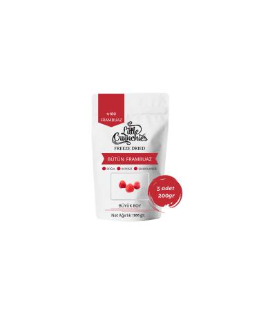 Little Crunchies Freeze Dried Whole Raspberry - 1 Kg. - Large - Freeze Dried 5x200 Gr.