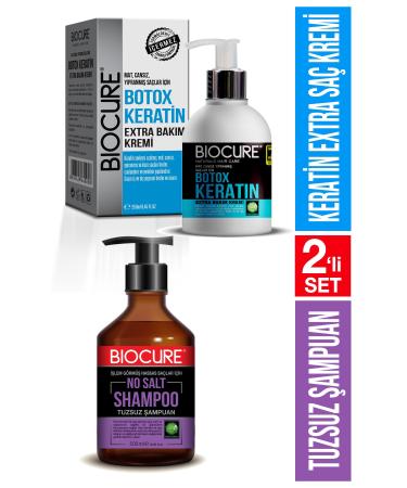 Biocure Salt-Free Purifying Shampoo Keratin Botox Repairing Restructuring Plumping -botox