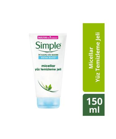 Simple Water Boost Micellar Facial Cleansing Gel 150 ml - Buy Online on GoSupps.com