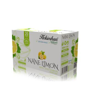 Hekimhan Mint Lemon 20's Filtering Tea Bag Herbal Tea Bag Brewed Herbal Tea