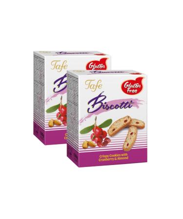TAFE Biscotti Blueberry and Almond Crunchy Cookies - gluten free 120gr x 2 Pieces