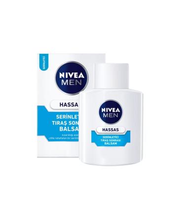 NIVEA Men Sensitive Cooling After Shave Balm 100 Ml Sensitive Skin Alcohol-Free Formula Fast Absorption