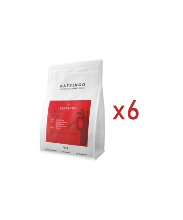 Kafeingo - Espresso Coffee Beans 250gr - Heart Beat 6 Pack