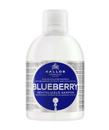 Kallos Cosmetics Blueberry 1000ml Revitalizing Shampoo with Blueberry and Avocado Oil for Dry Damaged Hair