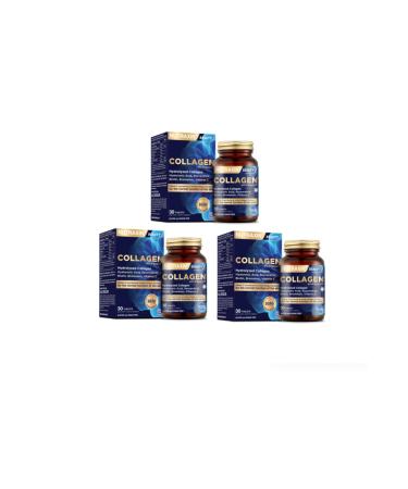 Nutraxin Resveratrol Hyaluronic Acid Biotin and Zinc Hydrolyzed Collagen 30 Tablets X3 Pieces