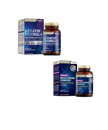 Nutraxin Keratin Formula 60 T Multivitamin Mineral Complex Women