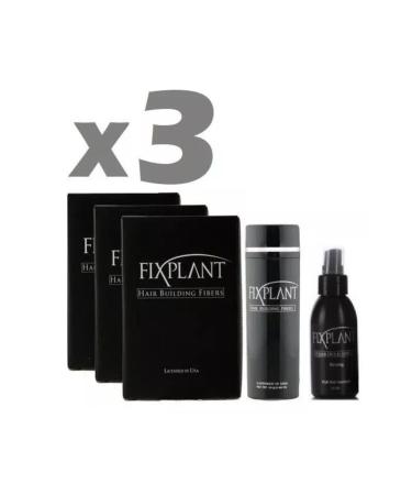 FIXPLANT 3 Set 3x28 gr 84 gr Powder + Spray - Light Brown