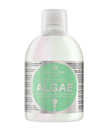 Kallos Cosmetics Algae 1000ml Moisturizing Shampoo with Algae Extract and Olive Oil