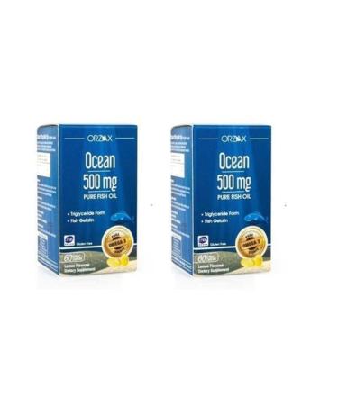 Ocean Fish Oil 500mg 60 Soft Capsules 2 Pieces Skt:04/2022