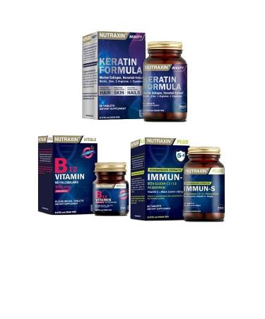 Nutraxin Keratin Formula 60 + B12 60 + Immun-s 60