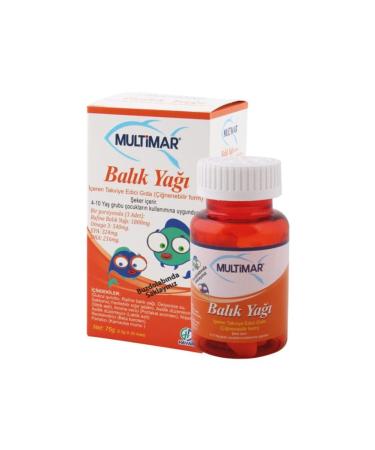 Multimar Fish Oil 30 Gummies (chewable Special for Children Safe Quality Fish Oil)