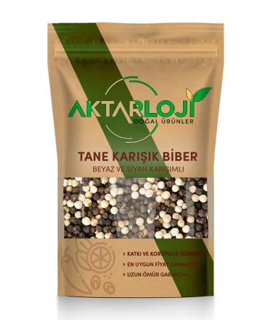 Aktarloji 250 gr 2 Color Mixed Black Pepper (White - Black)