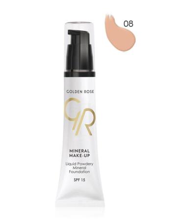 Golden Rose Brand: Liquid Powder Mineral Foundation Spf 15 No 08 35 Ml Category: Foundation