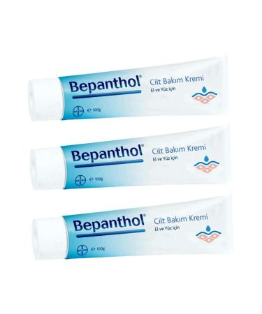 Bepanthol Moisturizing Skin Care Cream for Hands and Face 100 gr X 3 Pieces