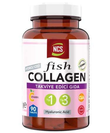 Ncs Type 1-3 Collagen Copper Hyaluronic Acid Fish Collagen Cla Biotin 90 Tablets