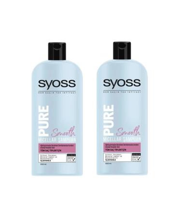 Syoss Pure Smooth Micellar Shampoo 550 Ml X 2 Pieces