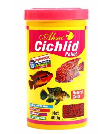 Ahm Cichlid Pellet Natural Color 1000 Ml. Fish Food